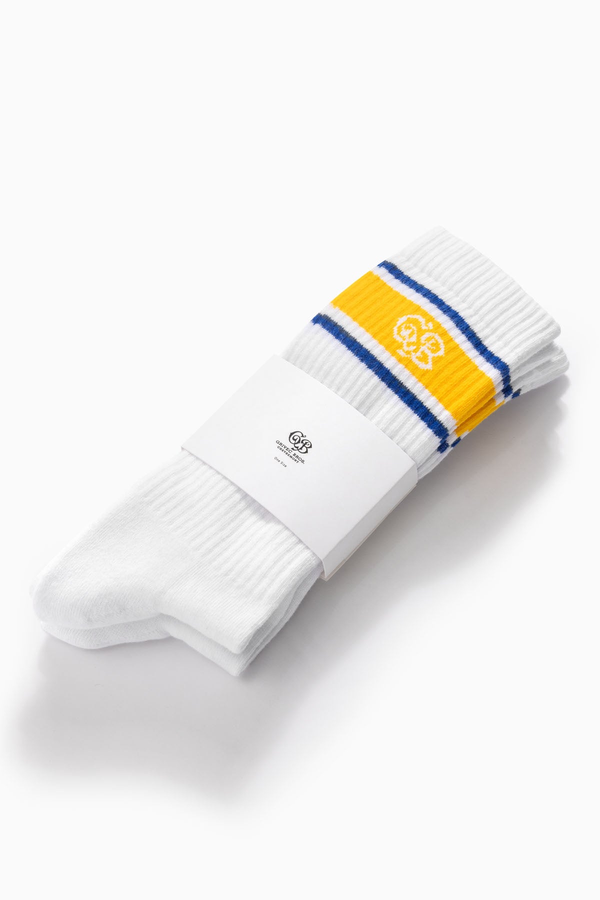 Retro Sock double pack white/Yellow 42-46