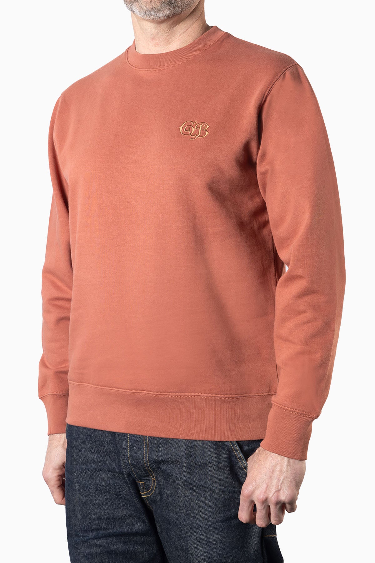 Sweater GB Logo  Brown / Gold embroidery