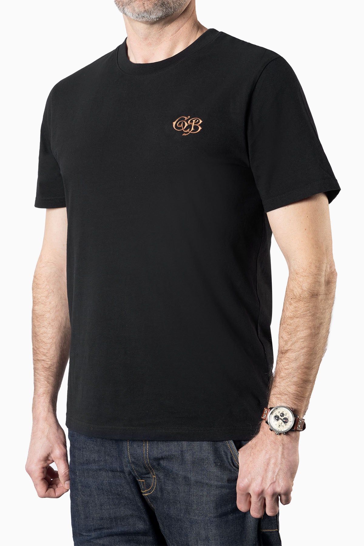 Relaxed Fit Black / Gold GB embroidery