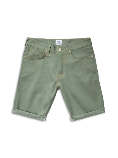 Limited Edition Short in a green lightweight Japanese selvedge