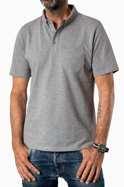 Polo Curved Grey Heather