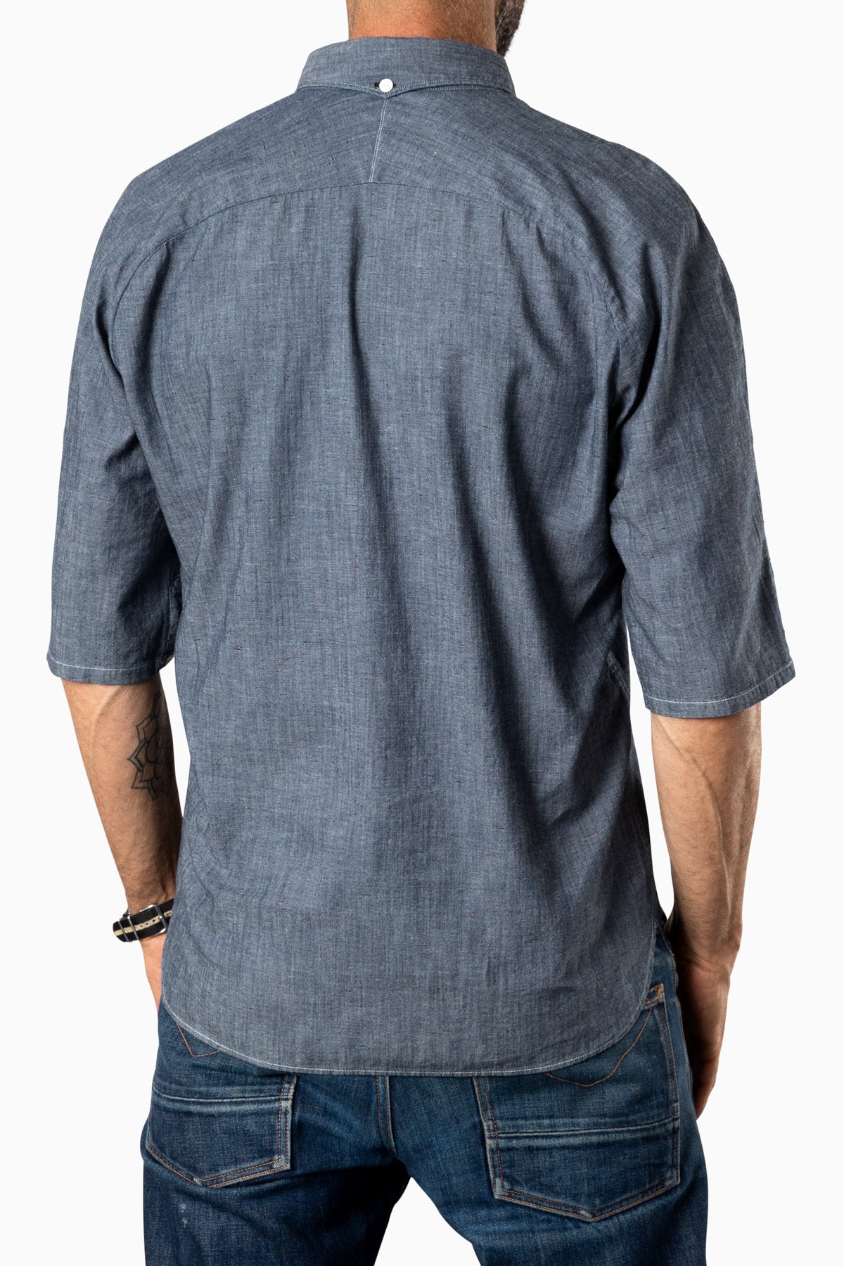 Worker-shirt Short Sleeve Chambray