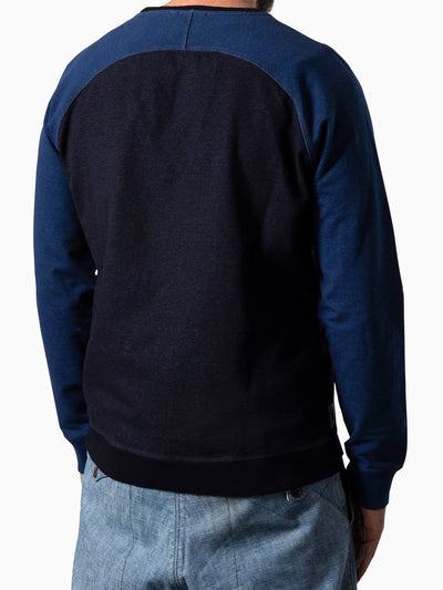 Sweater Two Tone Indigo Dyed