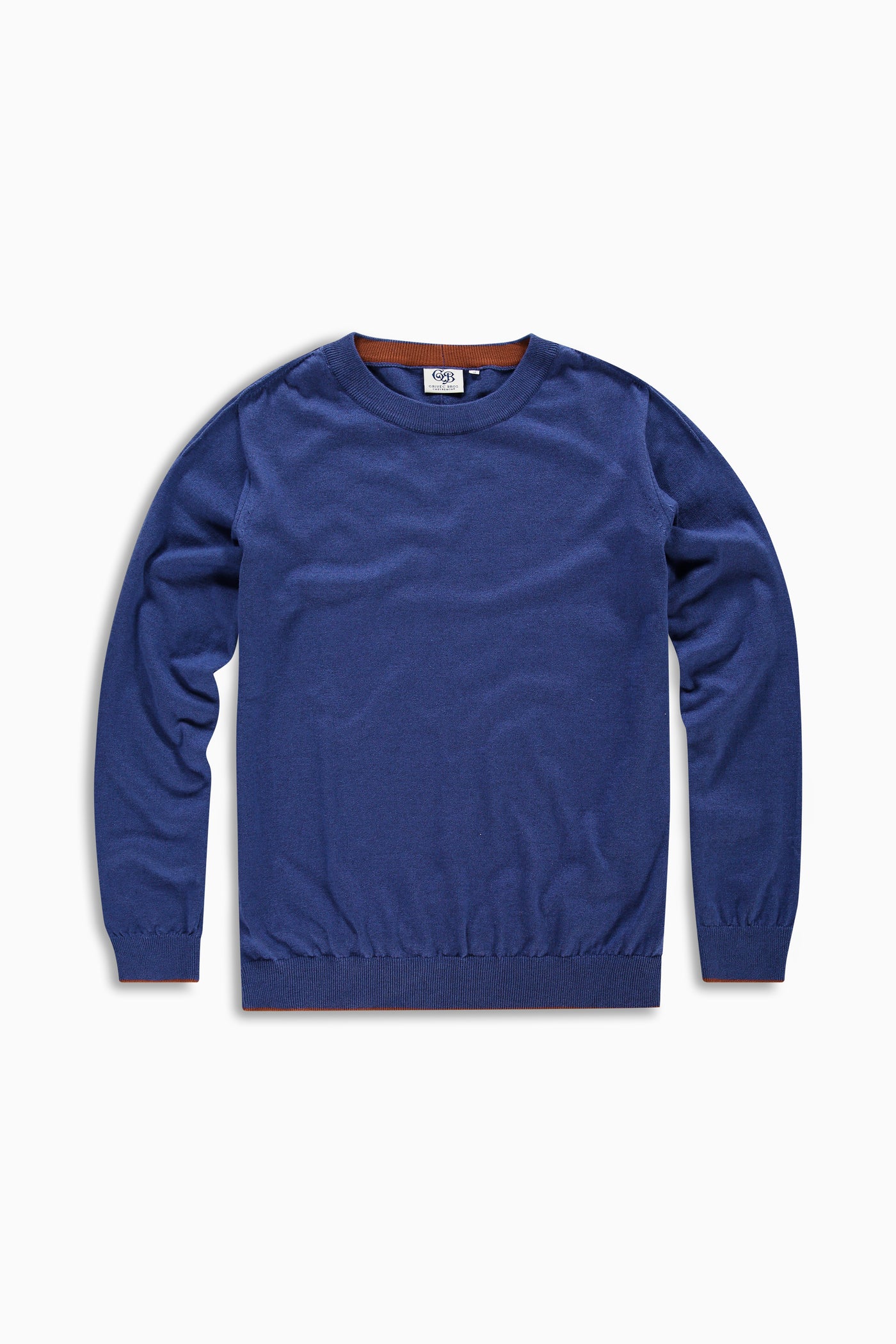 Curved Knit Blue Cotton/Cashmere
