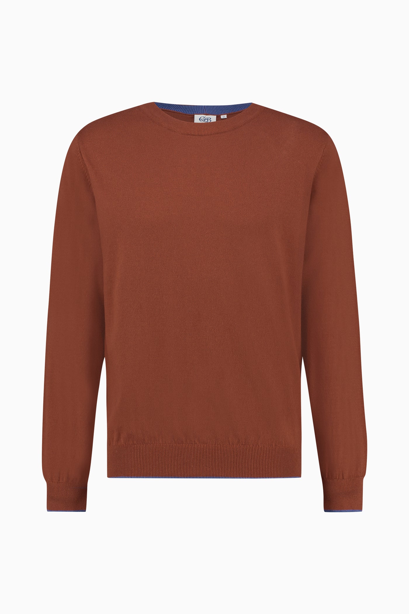 Curved Knit Brown Cotton/Cashmere